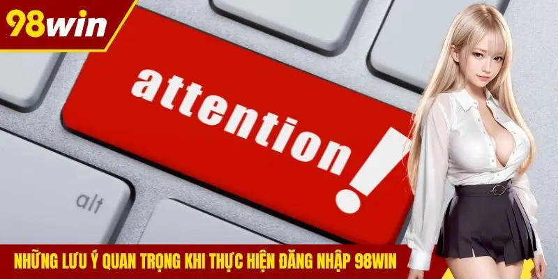 Những lưu ý quan trọng khi thực hiện đăng nhập 98win